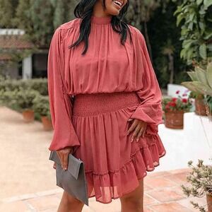 Aeom Womens Dress Pink Hippy Core BOHO Mauve Medium